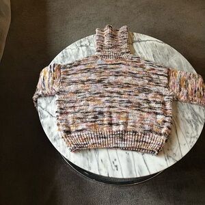 ALC Multicolor Knit Turtleneck Sweater